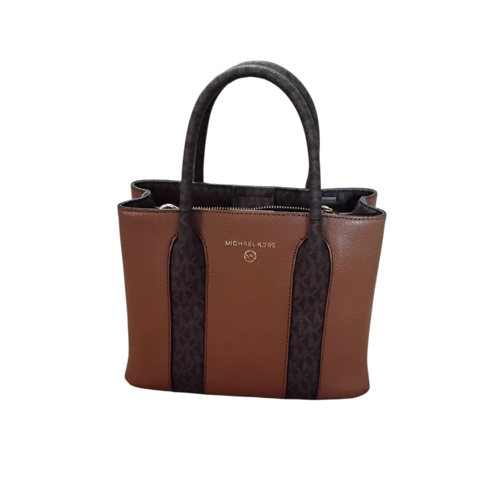 Michael Kors Tan and Black Tote Bag Quiet Luxury Classic Effortless Minimalist